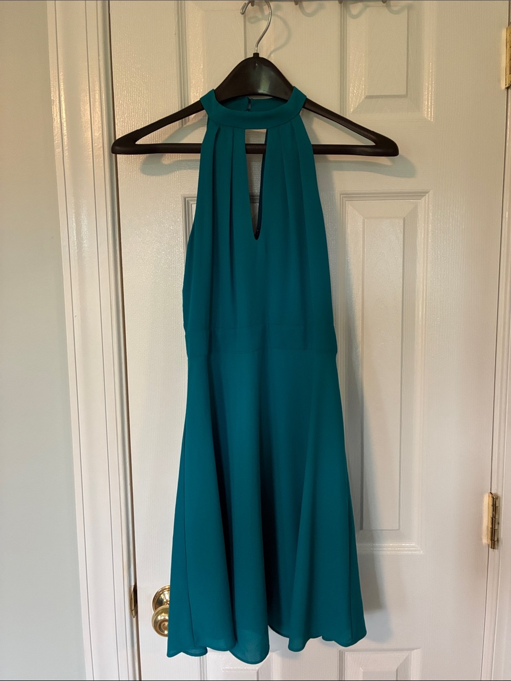 Express Teal Halter Mini Dress